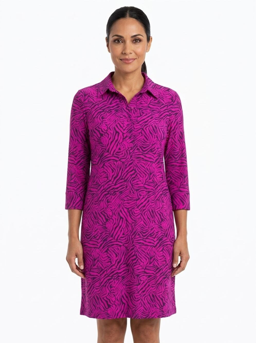 Jude Connally 149 Made in USA Pink Knee Length Knit Dress Women Size M